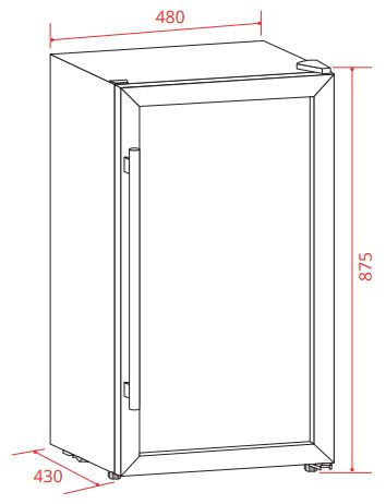 ADEGA ELETTROMEC 34 GARRAFAS ABERTURA PARA DIREITA INOX 220V CV-1FS-34-XV-2ATA