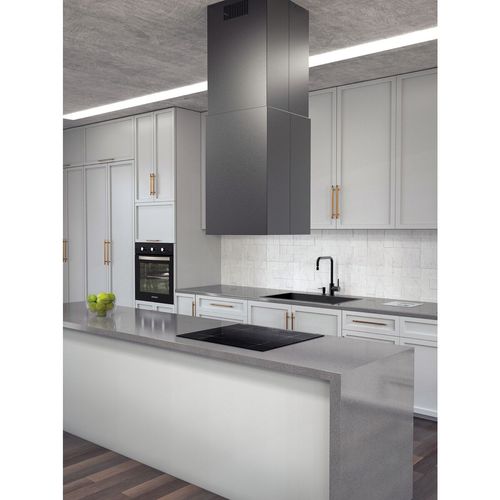 COIFA DE ILHA TRAMONTINA SQUARE ISLA 40 SILENT EM AÇO INOX BLACK STEEL 40CM 220 V 95800/037