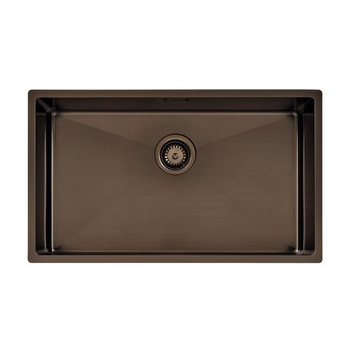 CUBA TRAMONTINA DESIGN COLLECTION QUADRUM AÇO INOX REVESTIMENTO PVD BLACK 70X40 CM 94000/503