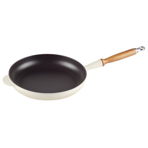 FRIGIDEIRA LE CREUSET C/ CABO DE MADEIRA 24CM MERINGUE 20058247160460
