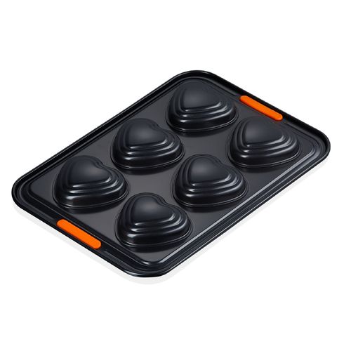 FORMA LE CREUSET RASA CUPCAKE FORMATO CORAÇÃO ÚNICO 46018000010000