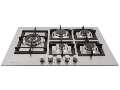 COOKTOP A GÁS QUADRATTO ELETTROMEC 5B 75CM BIVOLT CKG-5Q-75-XQ-3ZEA