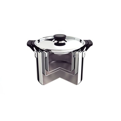 JOGO DE PANELAS TRAMONTINA GRANO COMPACT EM AÇO INOX 3 PEÇAS 65240/200
