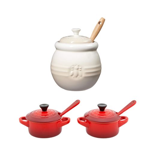 KIT LE CREUSET POTE PARA MEL, MOLHO E CONDIMENTOS CERÂMICA