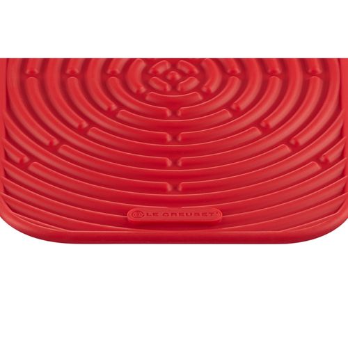 SUPORTE LE CREUSET RETÂNGULAR DE SILICONE VERMELHO 24CM 93005000060000