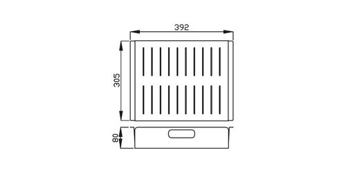 BANDEJA PERFURADA DEBACCO 392X305X80MM 20.04.00233