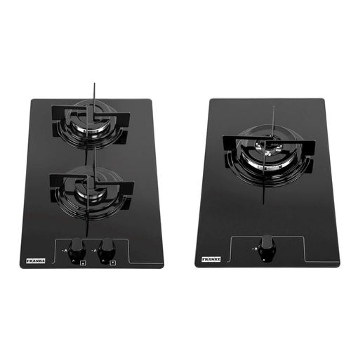 KIT FRANKE 2 COOKTOPS Á GÁS BIVOLT GLASS 1B 14639 COOKTOP GLASS 2B 14640