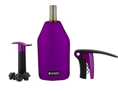 KIT LE CREUSET SACAROLHA BOMBA A VACUO+COOLER PURPLE SHINY 59207025900028