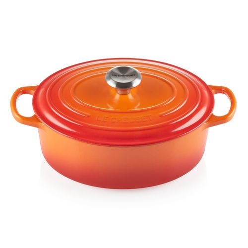 PANELA OVAL LE CREUSET 27CM SIGNATURE FERRO ESMALTADO
