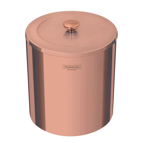 LIXEIRA TRAMONTINA ÚTIL EM AÇO POLIDO COM REVESTIMENTO ROSE GOLD 5L 94540/053