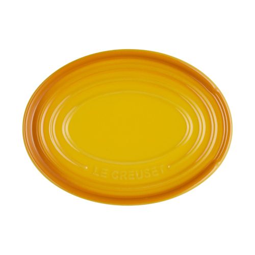 KIT LE CREUSET DESCANSO OVAL PORTA UTENSÍLIOS ESPÁTULA MÉDIA E MULTIUSO DE SILICONE CRAFT AMARELO NÉCTAR