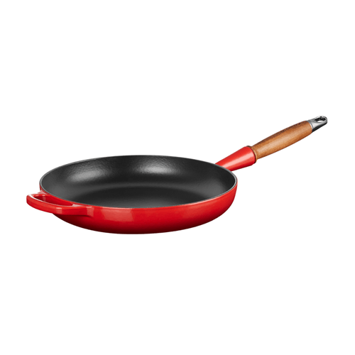 FRIGIDEIRA LE CREUSET SIGNATURE RASA C/ CABO DE MADEIRA VERMELHO 28CM 20258280600422