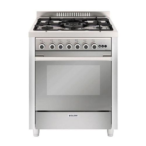 FOGÃO GLEM MATRIX COM FORNO A GÁS INOX 70CM GLMMQ7612QI