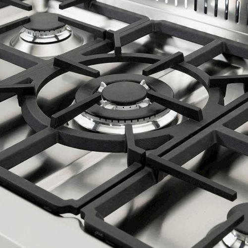 FOGAO GLEM MATRIX 5B COM FORNO ELÉTRICO 120 LITROS INOX 90CM 220V GLMMQB612VI