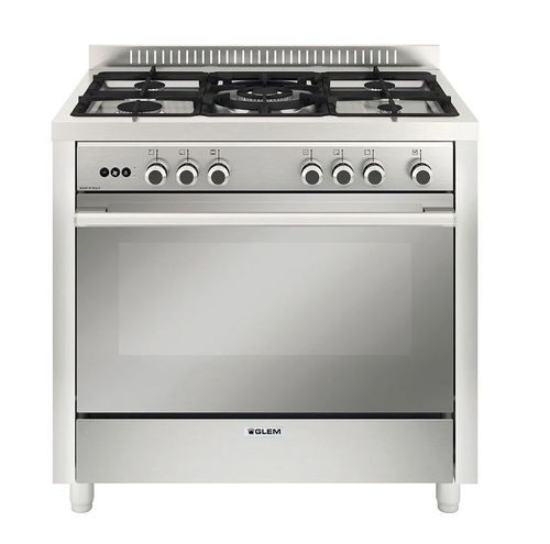 FOGÃO GLEM MATRIX FORNO GÁS 120 LITROS 5 BOCAS INOX 90CM (GLMMQB612QI)
