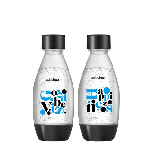CONJUNTO DE 2 GARRAFAS SODASTREAM GOOD VIBES 500ML PRETA