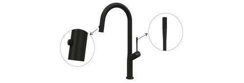 MISTURADOR DEBACCO MONOCOMANDO PRETO FOSCO BLACK MATTE 63172DH 20.04.40040