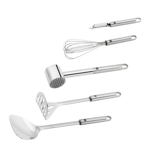 KIT ZWILLING PRO 5 UTENSILIOS PARA COZINHA EM AÇO INOXIDÁVEL