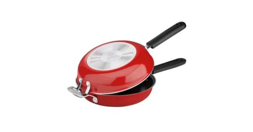FRIGIDEIRA DUPLA CUISINART ANTIADERENTE VERMELHO 24CM FP2-24R