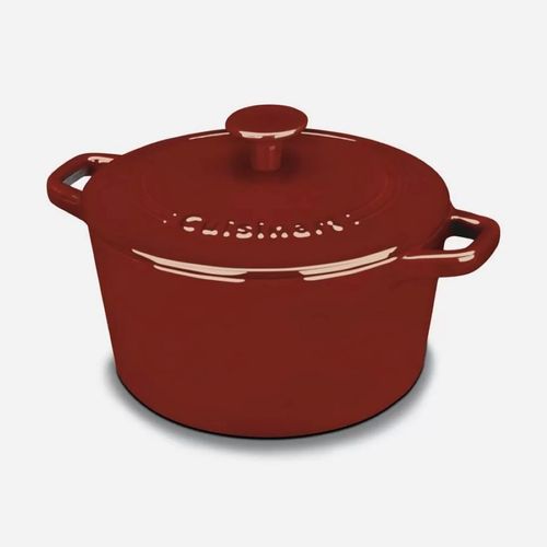 CAÇAROLA CUISINART 3 LITROS COM TAMPA EM FERRO FUNDIDO VERMELHO CI630-20CR