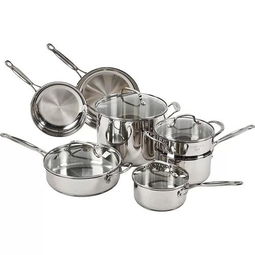 CONJUNTO CUISINART DE PANELAS CHEF'S CLASSIC 11 PEÇAS EM AÇO INOX 77-11G