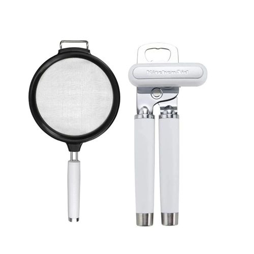 KIT KITCHENAID ABRIDOR DE LATAS/GARRAFAS E PENEIRA BRANCA