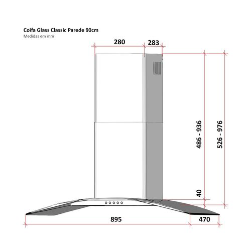 COIFA FRANKE GLASS CLASSIC PAREDE 90CM 220 V 16678