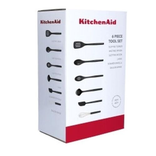 CONJUNTO KITCHENAID 6 UTENSILIOS PARA COZINHA PRETO KQG469BXOBG