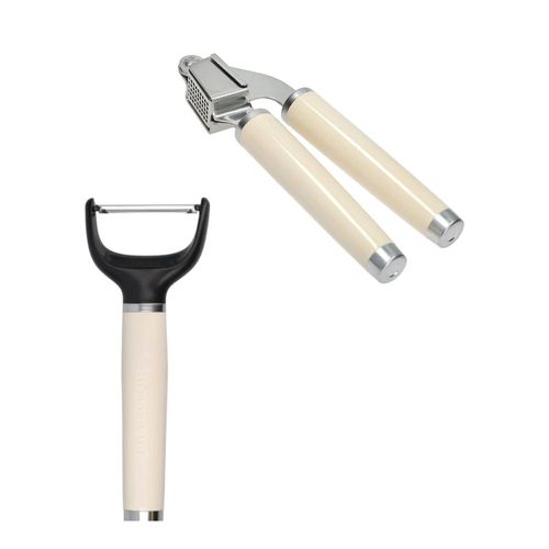 KIT KITCHENAID DESCASCADOR PELLER E ESPREMEDOR AMASSADOR DE ALHO CREME