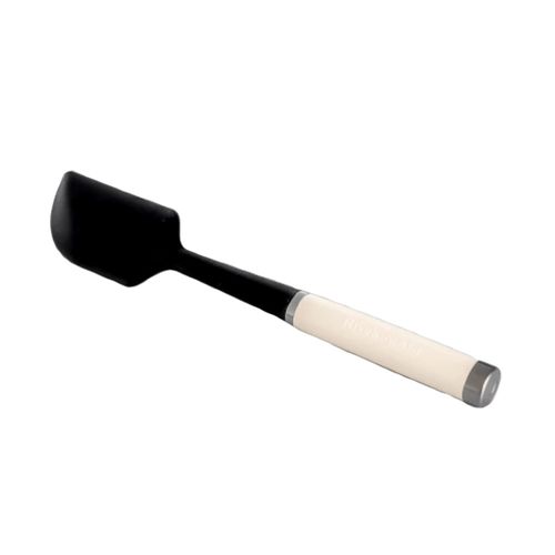 KIT KITCHENAID ESPÁTULA RASPADORA DE SILICONE E PENEIRA EM AÇO INOX CREME