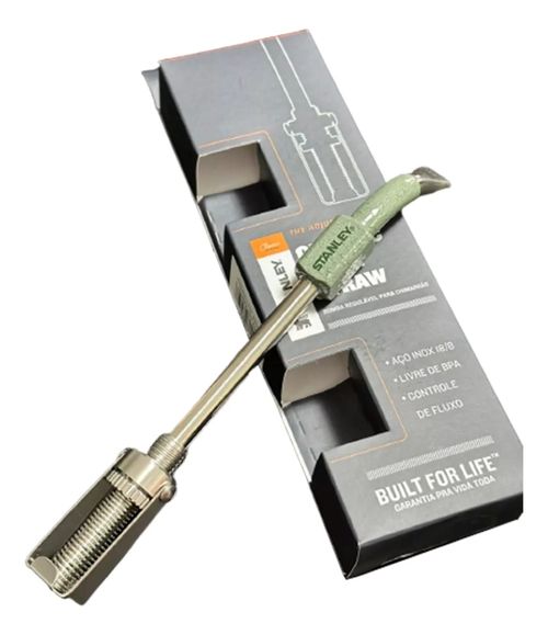 KIT STANLEY BOMBA P/MATE COM MOLA AJUSTÁVEL E CUIA TÉRMICA 236ML HAMMERTONE GREEN
