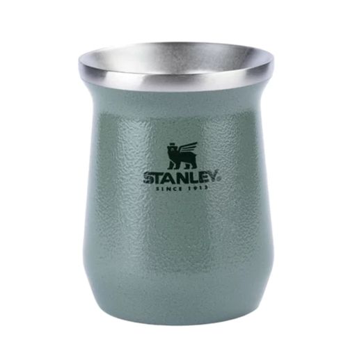 KIT STANLEY CUIA TÉRMICA 236ML GARRAFA TÉRMICA 1L BOMBA COM MOLA AJUSTÁVEL VERDE