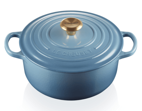 KIT LE CREUSET 2 PANELAS REDONDAS 20 E 22CM AZUL CHAMBRAY