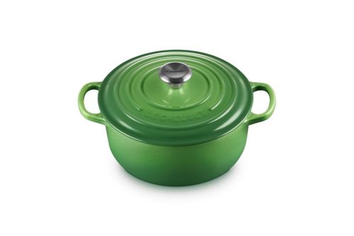 KIT LE CREUSET 2 PANELAS REDONDAS 24 E 26CM EM FERRO ESMALTADO VERDE BAMBU