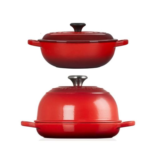 KIT LE CREUSET PANELA ENSOPADO 22CM E PANELA PÃO 24CM