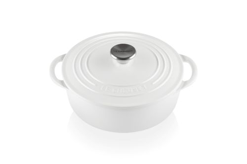 KIT LE CREUSET 2 PANELAS REDONDAS TRADITION 20 E 24CM COTTON BRANCO