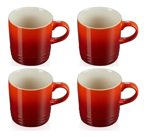 KIT LE CREUSET 4 CANECAS CAPPUCCINO EM CERÂMICA 200ML