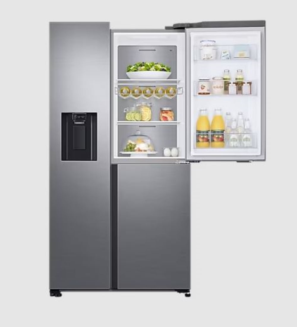 REFRIGERADOR SAMSUNG SIDE BY SIDE RS65 COM DISPENSER DE ÁGUA E GELO E ...