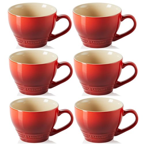 KIT LE CREUSET 6 CANECAS BISTRÔ 400ML EM CERÂMICA