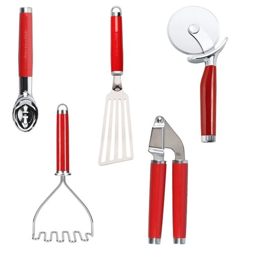 KIT KITCHENAID 5 PEÇAS UTENSILIOS PARA COZINHA INOX