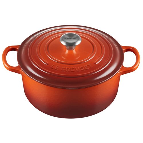 KIT LE CREUSET 2 PANELAS REDONDAS 24 E 26CM EM FERRO ESMALTADO VERMELHO CAYENNE