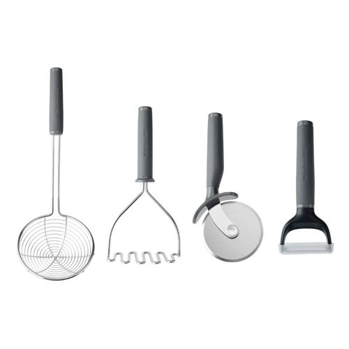 KIT KITCHENAID 4 PEÇAS EM AÇO INOX PARA COZINHA CINZA