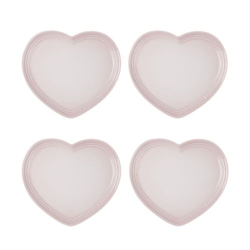 KIT LE CREUSET 4 PRATOS FORMATO CORAÇÃO EM CERÂMICA