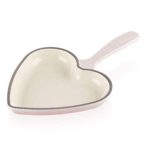 FRIGIDEIRA SKILLET LE CREUSET FORMATO CORAÇÃO SHELL PINK 16CM 20400167774460