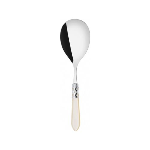 COLHER DE ARROZ BUGATTI ALADDIN PÉROLA EM AÇO INOX ALCAM04230