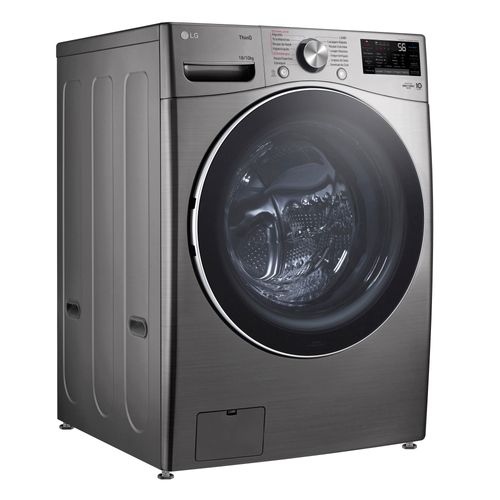 LAVA E SECA LG SMART THINQ COM CONECTIVIDADE WI-FI 18KG INOX LOOK AÇO ESCOVADO 220V WD18SV2S6BA