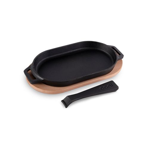 CHAPA OONI LISA SIZZLER DE FERRO FUNDIDO COM APOIO DE MADEIRA UU-P08C00