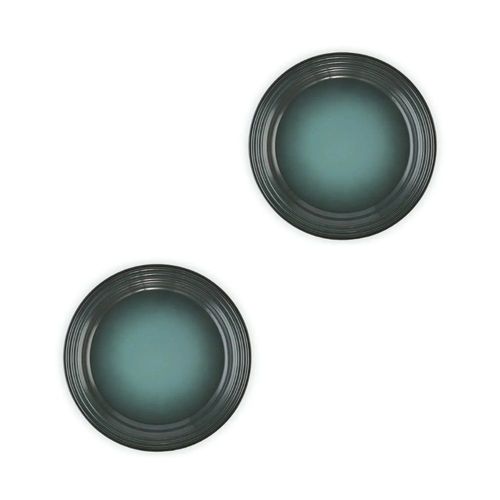 KIT LE CREUSET 2 PRATOS REDONDO RASO EM CERÂMICA 22CM OCEAN
