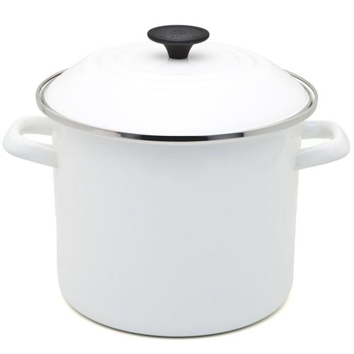 KIT LE CREUSET STOCKPOT EM AÇO INOX ESMALTADO 22CM 7,6L E 2 PRATOS FUNDOS 22CM EM CERÂMICA