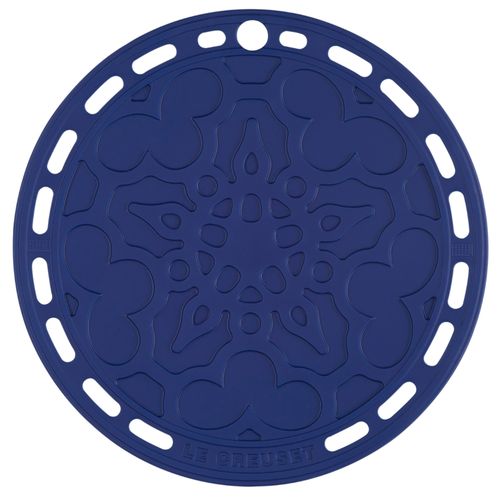 KIT LE CREUSET 2 SUPORTES PARA PANELA 20CM E 2 PEGADORES DE ALÇA EM SILICONE AZURE BLUE